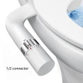 Ultra-Slim Non-Electric Bidet Attachment - Dual Nozzle for Toilet Seat, Rear & Feminine Wash with Adjustable Water Pressure.