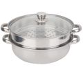 Stainless Steel Cookware 27cm/11in 2-Layer Steamer Pot Cooker Double Boiler Soup Steaming Pot Kitchenware Kitchen Supplies.