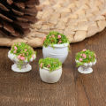 1/2Pcs Dollhouse Furniture 1:12 Accessories Mini Green Plant Bonsai Flower Pots. 