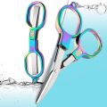 1 Set Foldable Stainless Steel Portable Mini Travel Scissors Safe Pocket Multifunctional For Travel Home Office Handmade Sewing. 