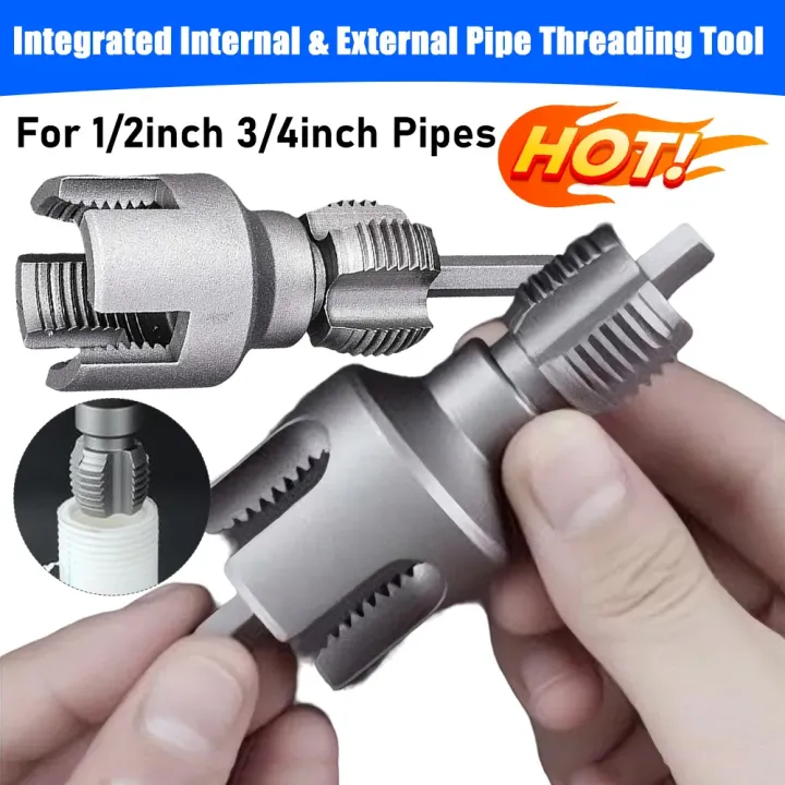 Integrated Internal and External Thread Pipe Threading Tool DN15 DN20 ...