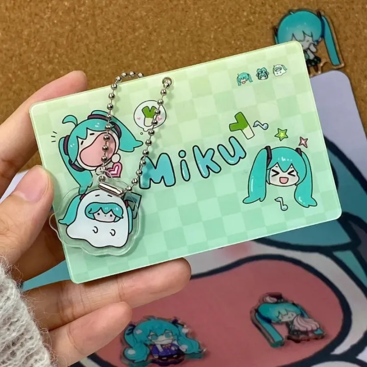 Hatsune%20Miku%20anime%20peripheral%20cartoon%20Lovely%20acrylic%20decorative%20pendant%20students%20photo%20ID%20card%20Protective%20case%20%20for%20friends%20-%20Image%203
