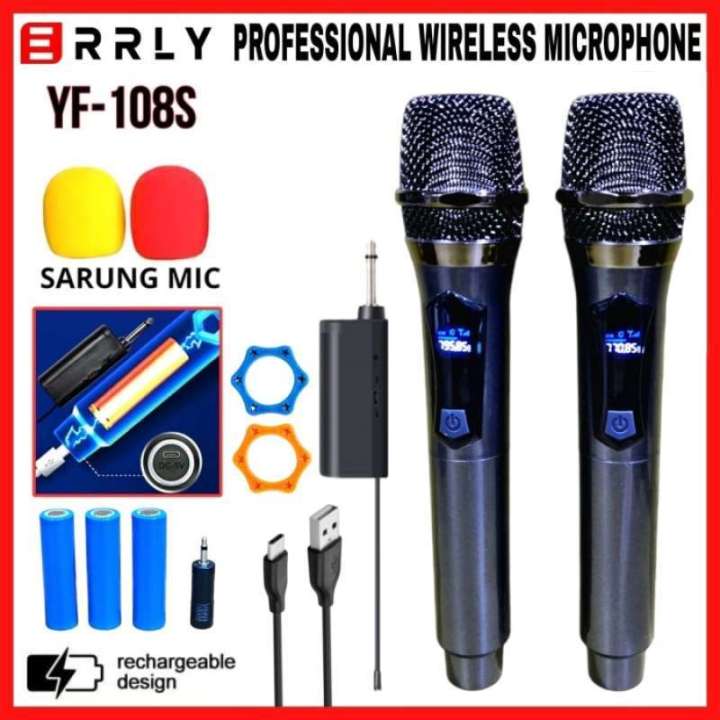ERRLY%20YF-108S%20Dual%20Professional%20Handheld%20Wireless%20(UHF)%20Microphone%20with%20Digital%20LED%20Display.%20-%20Image%204