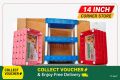 Multi functional 3 Layer Plastic Kitchen Bathroom Shelf Organizer Storage Baby Top Mini Rack - (1 Piece) - Oven Cover - bathroom accessories 14 inchi.