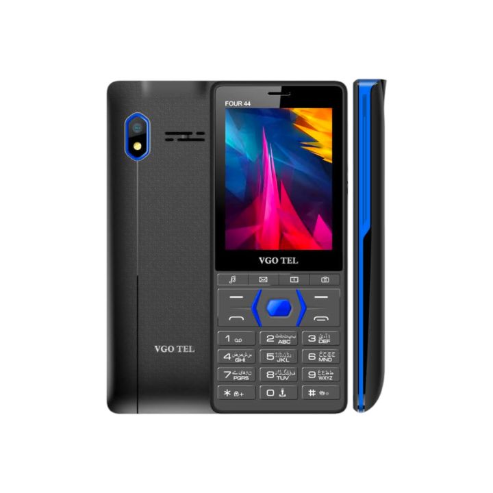 VGOTEL FOUR 44 - 2.8 inch big display - 4 Sims Standy - 3000mAH Big Battery - Magic Voice changer - Auto Call recording - PTA Approved - 1 Year Brand warranty