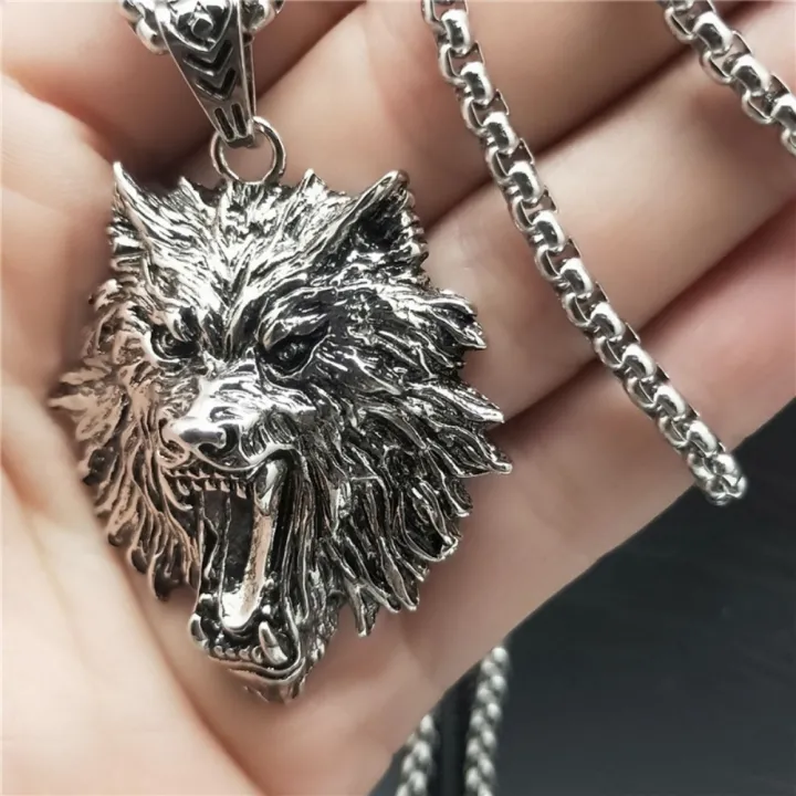 New%20Retro%20Trend%20Necklace%20Hip%20Hop%20Rock%20Raging%20Wolf%20Head%20Pendant%20Necklace%20Tide%20Fashion%20Domineering%20Men's%20Necklace%20%20Accessories%20-%20Image%206