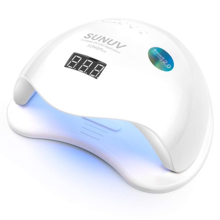 SUNUV UV LED Nail Lamp, UV LED Nail Polish Dryer Professional Gel Machine for Manicure and Pedicure with Sensor and 4 Timers 48W SUN5Plus