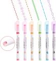 pack of 3 and pack of 6 Curve Highlighter Pen Creative Curve Highlighter Roller Marker Pen /Flownwing 6-Piece Different  Curve shape Highlighter Pen Set – Vibrant Colored Pens with Fine Tips  Kids, Perfect for Coloring Books, Writing.. 