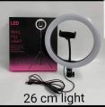 26cm Ring light , 8ft Tripode stand with Free Mobile holder.. 