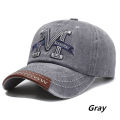 M Letter Embroidery Print Fishing Hat Retro Distressed Washed Cotton Golf Baseball Cap An-ti UV Sunhat Outdoor Sports Hat Visors.