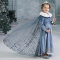 Elsa Dress for Girl Princess Birthday Party Winter Costume Kids Cosplay Frozen Evening Long Sleeve Clothes Snow Queen.