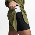 ASRV Mens Gym 2 in 1 Jogger Sport Short Pants Man Quick Dry Running Workout Basketball Shorts Male Gym Fitness Sweatpant Bottoms. 