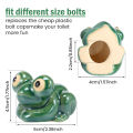 2Pcs Toilet Bolt Covers Ceramic Funny Frog Toilet Bolt Caps Dustproof Toilet Bolt Decorative Caps Bathroom Decoration Supplies. 