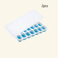 1pc/2pcs-14-Grid Large Capacity Flexible Silicone Ice Cube Tray with Spill-Resistant Removable Lid, and Durable Plastic Material.