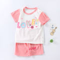 Children's entrance set cartoon children's clothing cute work bright soft texture comfortable no baby skin. 