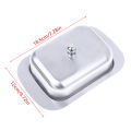 Retro French Butter Box Storage Box Butter Tray Tableware Stainless Steel Butter Dish With Lid Dessert Tray Kitchen Tableware. 