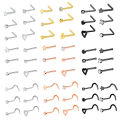 6Pcs/set 20G Fashion Nose Septum Piercing Studs Set Stainless Steel Nose Septum Studs Body Piering Jewelry For Nose Piercing. 