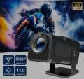 HY320 Portable Auto Keystone Projector,FHD 1080P Smart Projector Support 10000 Lumens with WiFi 6, BT 5.0, 180 Degree Rotation, Built-in Android 11.0. 