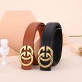 Ladies genuine leather belt, versatile decoration for business and casual wear, simple and fashionable, with a high-end feel..