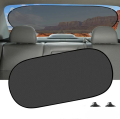 Car Sun Shade UV Protection Folding Auto Rear Window Sunshade 100x50cm Universal Mesh Back Window Visor with Suction Cups.