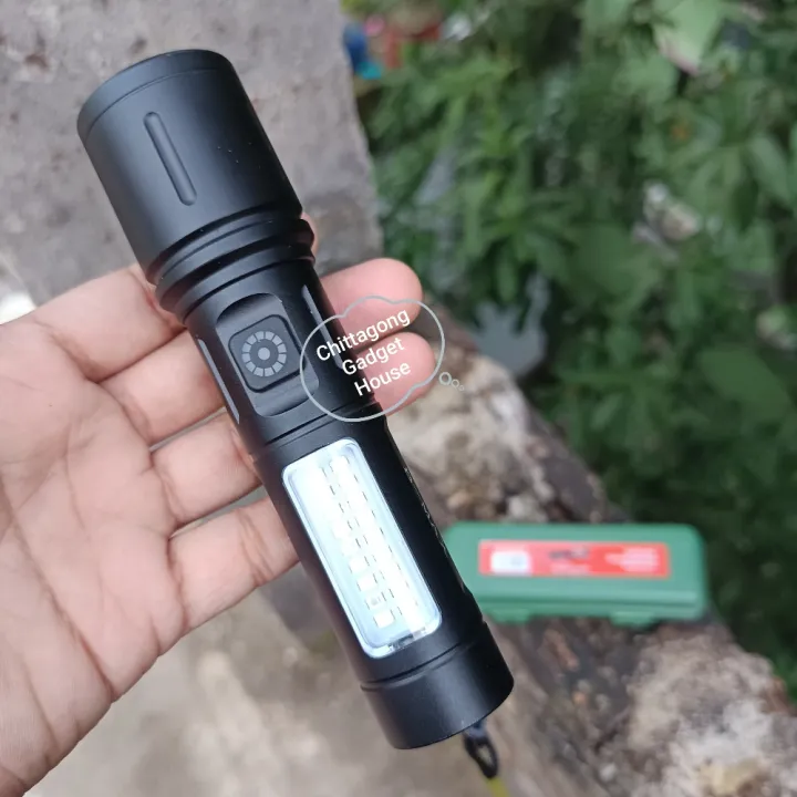 B-MAX%20Rechargeable%20Dual%20Light%20Metal%20Body%206%20Modes%20Telescopic%20Zoomable%20Torchlight%20-%20Image%205