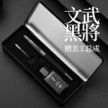 Hongdian 6013 Matte Black Fine Nib Fountain Pen with Metal Box Titanium Black Gift Pen Set.