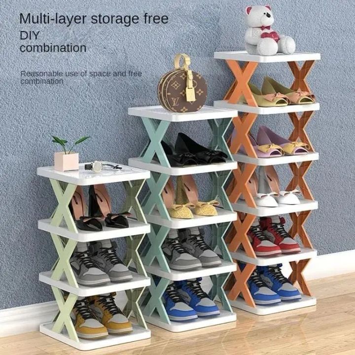 Shoe Rack Shape High Quality Foldable X Shape Shoe Rack , 5 layers and 6 layers space ...
