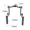 KIMRIG Aluminum Cheese Handgrip Rig With Strengthening ARRI Rosette Magic Arm & 15mm Rod Clamp For Dslr Shoulder Mount Rig.