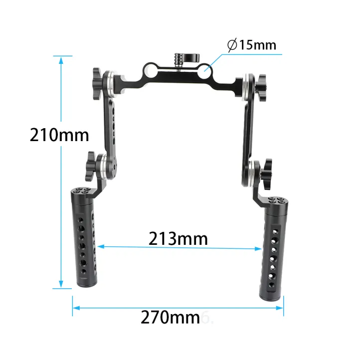 KIMRIG%20Aluminum%20Cheese%20Handgrip%20Rig%20With%20Strengthening%20ARRI%20Rosette%20Magic%20Arm%20&%2015mm%20Rod%20Clamp%20For%20Dslr%20Shoulder%20Mount%20Rig%20-%20Image%205