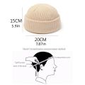 Winter Knitted Hat Warm Outdoor Sport Cold Protection Running Beanie Cap Elastic Thermal Cycling Skull Roll-up Cuffed Cap.