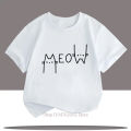 Cute Funny Cat Graphic Print Children T-shirts Summer Cartoon Fashion Casual Tops for Girls Boys O-Neck Short Sleeve T-shirts.