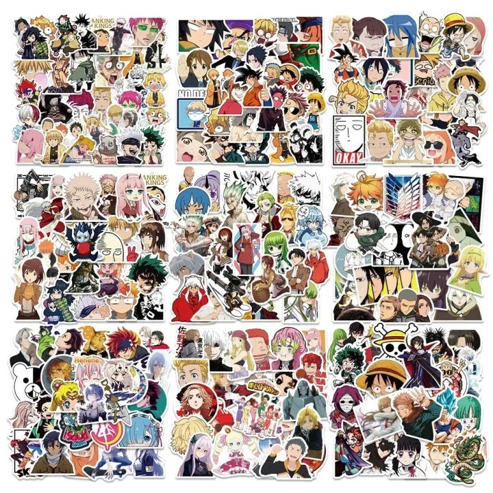 100/300Pcs%20Mixed%20Anime%20Stickers%20Cartoon%20Sticker%20Decals%20Laptop%20Motorcycle%20Luggage%20Phone%20Waterproof%20Sticker%20for%20Children%20Toy%20-%20Image%202