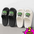 Summer Cartoon Frog Slippers Men Women Couple Non-Slip Parent-children Indoor Outdoor Wear Soft Thick Bottom Sandals. 