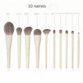 10 cream white/12 pink strawberry soft hair Makeup brush set eye shadow loose powder eyebrow brush foundation make-up powder blusher highlight concealer set brush super soft and loose. 