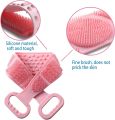 1 Pc Silicone Back Scrubber for Shower - Exfoliating & Deep Clean Body Brush, Comfortable Massage (Multicolor). 