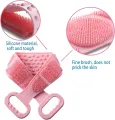 1 Pc Silicone Back Scrubber for Shower - Exfoliating & Deep Clean Body Brush, Comfortable Massage (Multicolor).