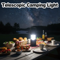 Black Camping Lantern Battey Powered Tent Lights Lightweight Telescopic Portable Light Outdoor Folding Led Brightest Flashlight. 