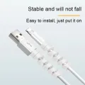 10PCS Cable Protector Cover Silicone Bobbin Winder for IPhone 13 Samsung S21 Xiaomi Poco Cable Charger Cable Cord Organizer Clip. 