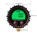 255PSI Digital Gas Pressure Gauge Accuracy 1% with M11 1/4 1/8NPT Screw Thread Connector Rubber Protector For Car Truck. 