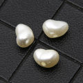 100pcs 6x9mm Irregular Beige Acrylic Charms Pearl Beads Imitation Pearls Loose Beads For Jewelry Making Diy Bracelet Necklace.