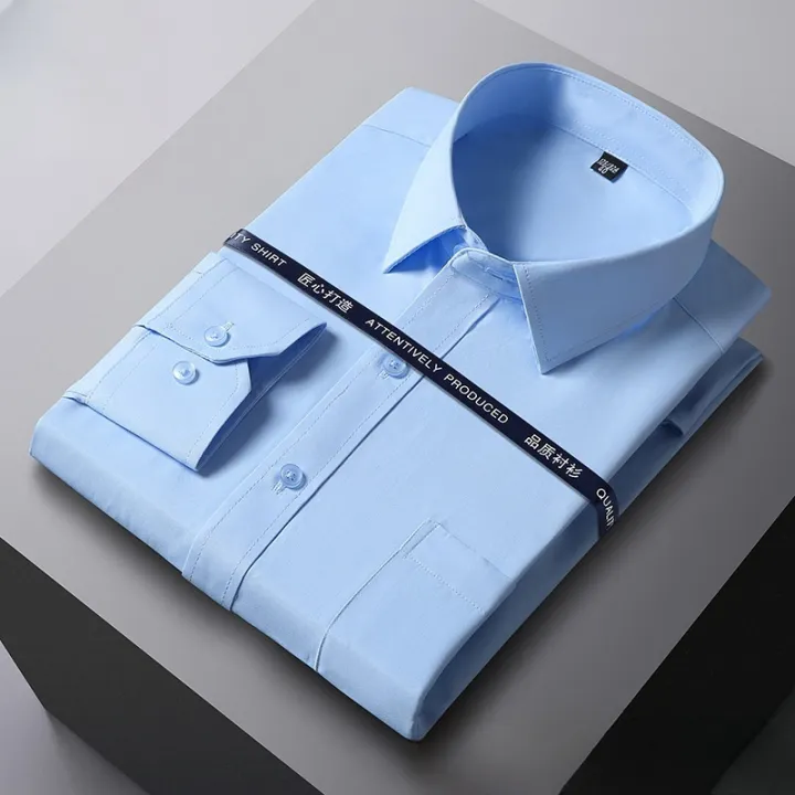Men%20Formal%20Shirt%20Long%20Sleeve%20Office%20Solid%20Color%20Fashion%20Business%20Pocket%20Social%20Office%20Blue%20White%20Shirts%20Men's%20Clothing%20S-5XL%20-%20Image%202