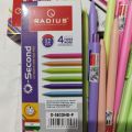Radius Colorful Ball Pen Black/ Blue Ink 12 Pcs Set. 