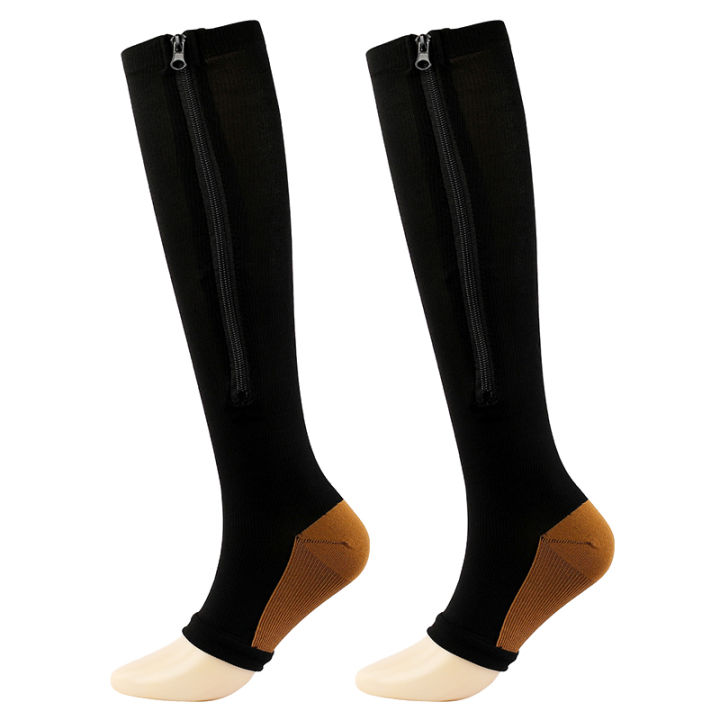 Medical%20Compression%20Socks%20with%20Zipper%20Knee%20High%2015-20%20mmHg%20Open%20Toe%20Support%20Sock%20for%20Women%20Men%20-%20Image%207