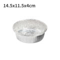 10pc Oil-Proof Aluminum Foil Tin Box Round Disposable BBQ Tray Non-Stick Liner Steaming Basket Mat for Cake Pastry Food Bakeware.