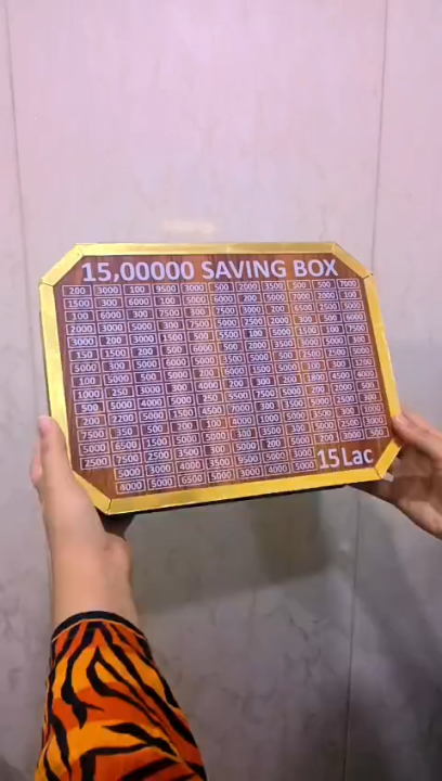 Big Goal 15 Lac Savings Challenge I Save 1.5 Million Rupees Easily I Financial Budget Planner Tracker Box I Saving Box I Saving Money Box I Saving Box For Money I Money Saving Box I Money Box I Saving Money Box With Lock I Mister Traders 15 Lac Saving Box