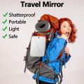 Acrylic Anti Fog Mirror Shower Shaving Fogless Mirror Washroom Unbreakable Portable Travel Shaving Bathroom Accessories Tools. 