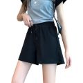 Fno pockets emale college student leisure home sports running shorts loose fit jogging pants, yoga sportswear, gym sports pants. 