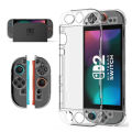 Switch 2 Crystal Armor Case | PC-TPU Split Shield with 8H Hardness for Console & Detached Joy-Cons. 