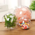 10Pcs Plastic Hollow Christmas Ball DIY Transparent Balls Fillable Bauble Xmas Tree Hanging Ornaments Home Party  Decor. 