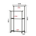 Clothes Rack Double Rod Multifunctional Clothe Racks For Hanging Clothing Portable Garment Shelf Hanger Storage Clothes Shelf. 